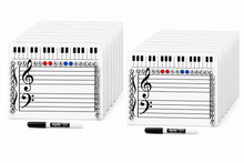 Load image into Gallery viewer, Grand Staff Dry Erase Magnetic Board 20 pack (Classroom Pack) Save 25% or $149.81