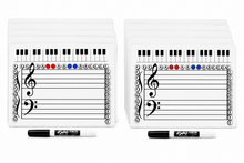 Load image into Gallery viewer, Grand Staff Dry Erase Magnetic Board 10 Pack (Studio Pack) Save 20% or $59.91