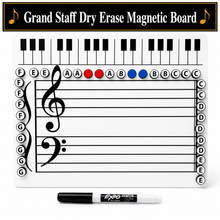 Load image into Gallery viewer, Grand Staff Dry Erase Magnetic Board *