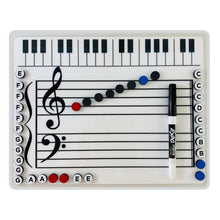 Load image into Gallery viewer, Grand Staff Dry Erase Magnetic Board & Music Note Teacher Combo