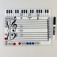 Load image into Gallery viewer, Grand Staff Dry Erase Magnetic Board