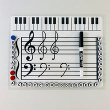Load image into Gallery viewer, Grand Staff Dry Erase Magnetic Board & Music Note Teacher Combo