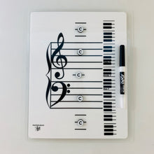 Load image into Gallery viewer, Grand Staff Dry Erase Magnetic Board