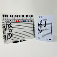 Load image into Gallery viewer, Grand Staff Dry Erase Magnetic Board & Music Note Teacher Combo
