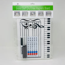 Load image into Gallery viewer, Grand Staff Dry Erase Magnetic Board & Music Note Teacher Combo