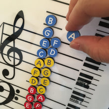 Load image into Gallery viewer, Piano Keys Teacher & Magnetic Note Practice Board