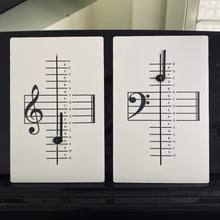 Load image into Gallery viewer, Music Ledger Lines Teacher (All-In-One Flashcard)