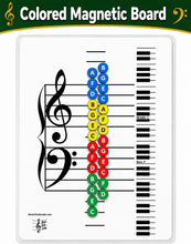 Load image into Gallery viewer, Piano Keys Colored Magnetic Board
