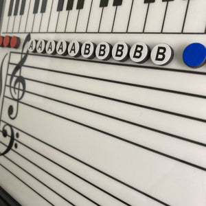 Music Alphabet Magnets (Additional or Replacement Magnets for the Grand Staff Dry Erase Magnetic Board))