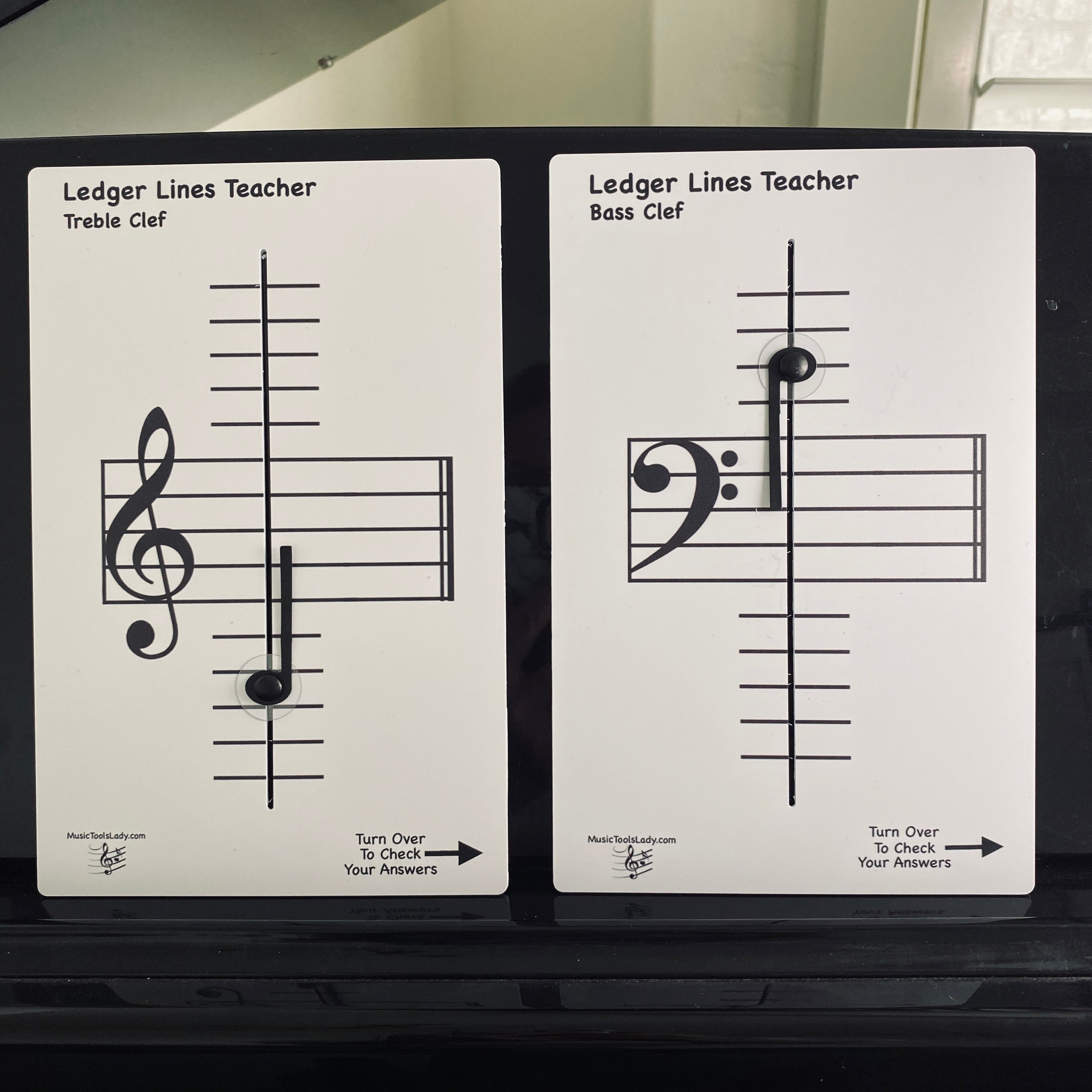 treble clef notes ledger lines