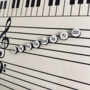 Solfege Magnets (Additional Magnets to the Grand Staff Dry Erase