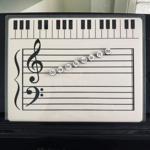 Solfege Magnets (Additional Magnets to the Grand Staff Dry Erase Magnetic Board)